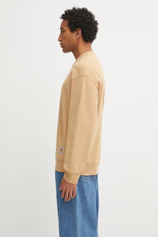 Carhartt WIP bluza bawełniana Hudson I035186.07E5F brązowy AW25