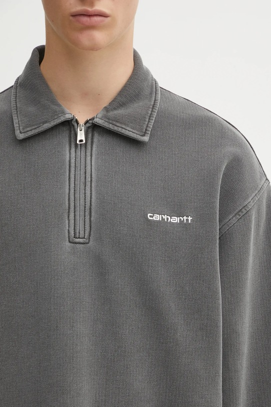 Carhartt WIP bluza bawełniana Piqué Script szary I035188.0D2GD