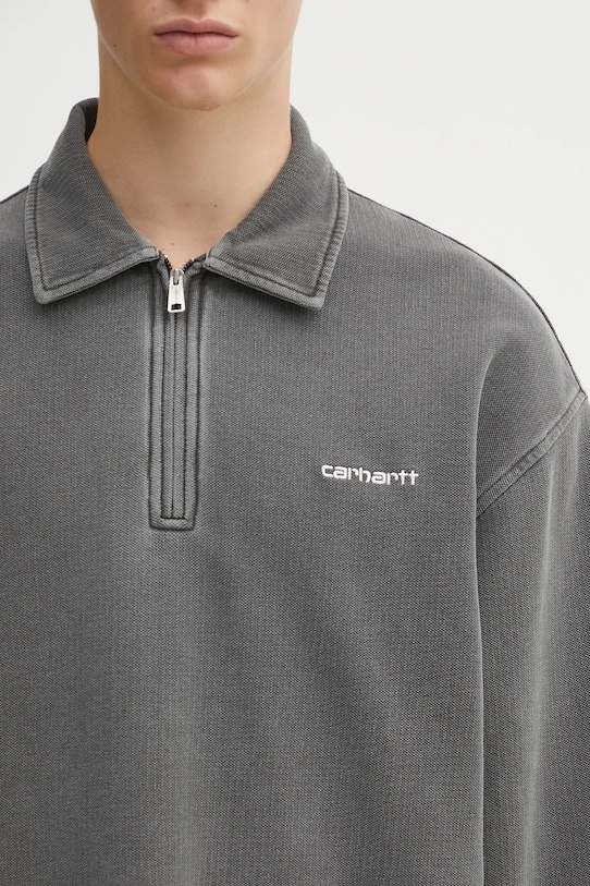 Carhartt WIP hanorac de bumbac Piqué Script gri I035188.0D2GD