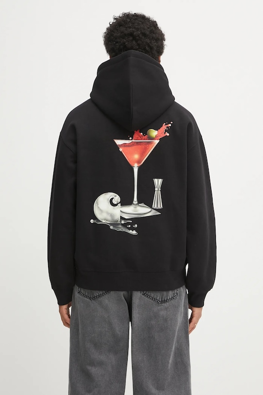 Dukserica Carhartt WIP Hooded Jake Garcia print crna I035191.89XX