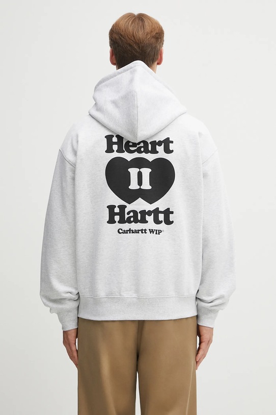 Carhartt WIP bluza Hooded Heart II Hartt z kapturem szary I035176.482XX