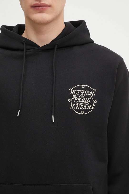 Drôle de Monsieur bluza bawełniana Le Hoodie Slogan Tresses czarny H.HO183.CO127