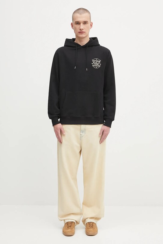 Drôle de Monsieur bluza bawełniana Le Hoodie Slogan Tresses H.HO183.CO127 czarny