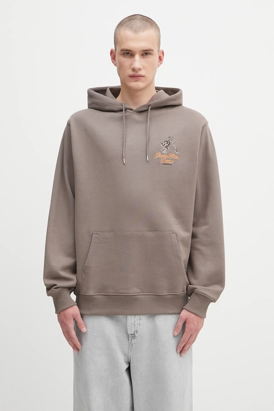 Одежда Хлопковая кофта Drôle de Monsieur Le Hoodie Grand HUtel H.HO184.CO127 коричневый
