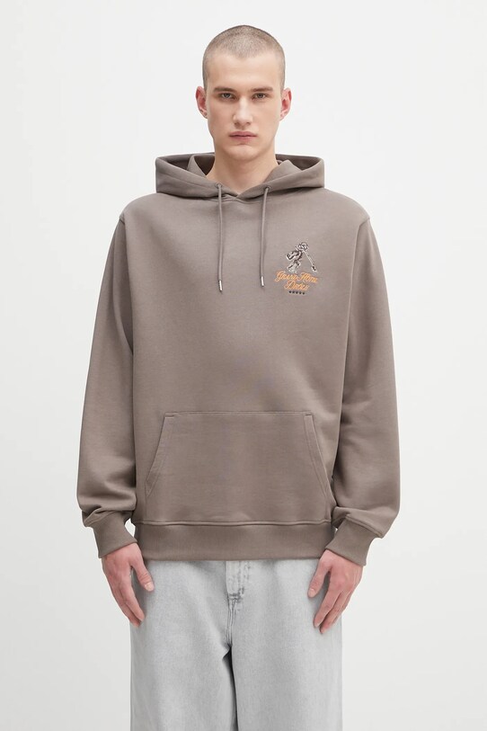 Odzież Drôle de Monsieur bluza bawełniana Le Hoodie Grand HUtel H.HO184.CO127 brązowy