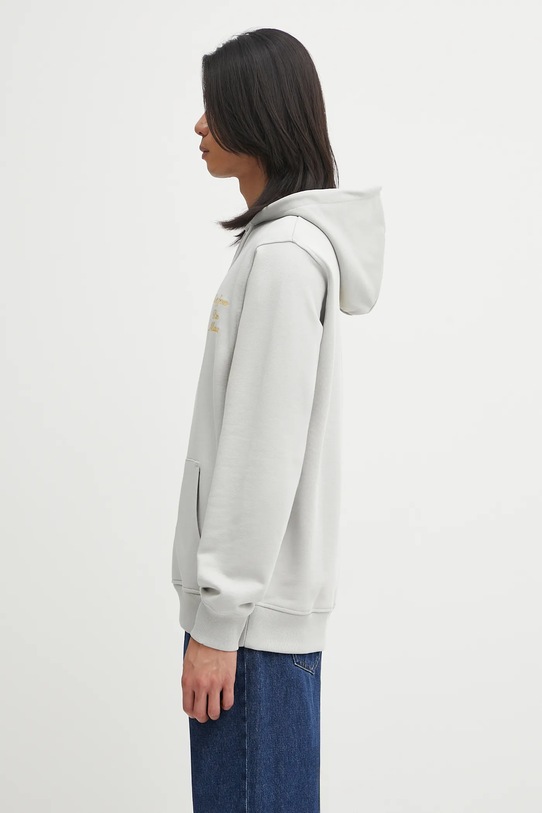 Drôle de Monsieur bluza bawełniana Le Hoodie Slogan Calligraphy I.HO168.CO127 szary AW25