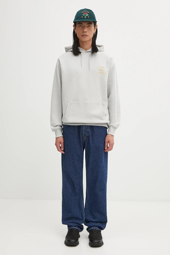 Drôle de Monsieur bluza bawełniana Le Hoodie Slogan Calligraphy I.HO168.CO127 szary