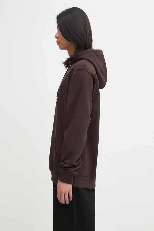 Drôle de Monsieur bluza bawełniana Le Hoodie Slogan Classique I.HO161.CO127 brązowy AW25