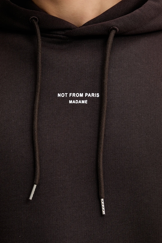 Drôle de Monsieur pamut melegítőfelső Le Hoodie Slogan Classique I.HO161.CO127 barna