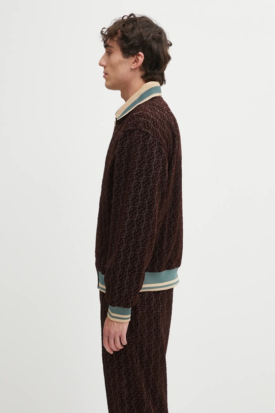 Dukserica Drôle de Monsieur La Veste SurvÍtement Monogramme I.SJ008.PL159 smeđa AW25