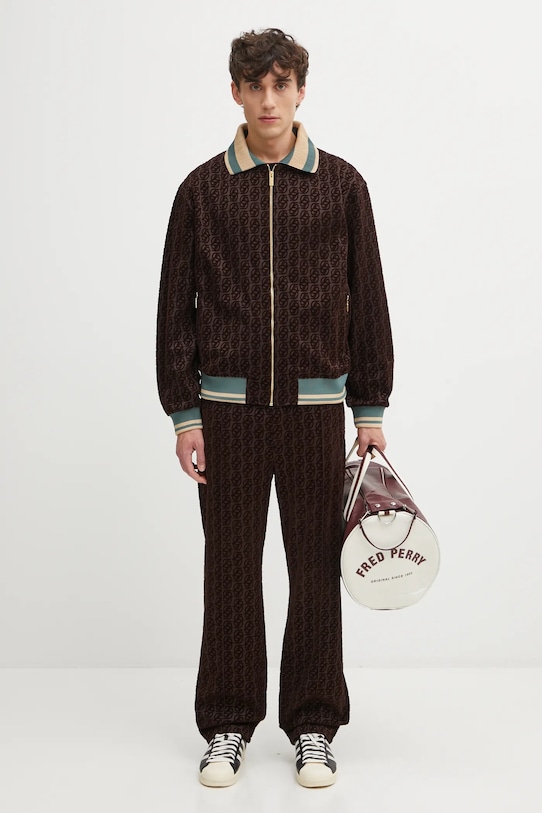 Dukserica Drôle de Monsieur La Veste SurvÍtement Monogramme I.SJ008.PL159 smeđa