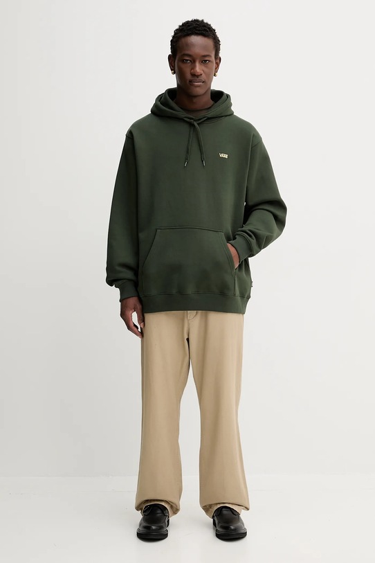 Βαμβακερή μπλούζα Vans VN000P21EMU1 πράσινο AW25