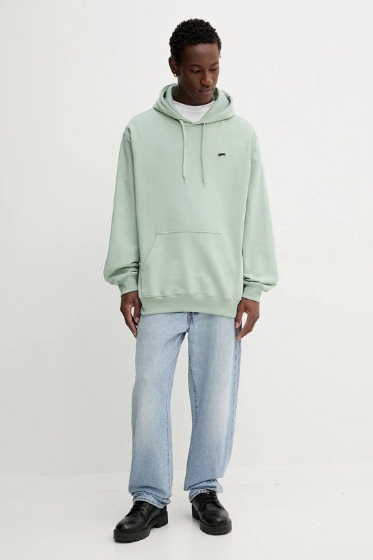 Βαμβακερή μπλούζα Vans VN000P58EMW1 τιρκουάζ AW25