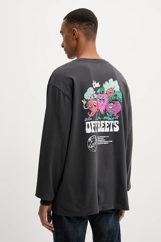 Levi's longsleeve bawełniany nadruk szary 005N7.0001