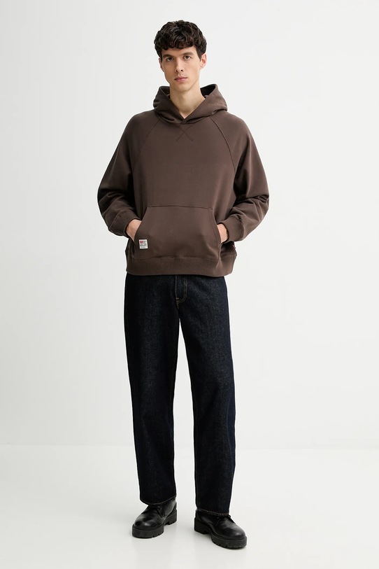 Bavlnená mikina Levi's 0034R hnedá AW25