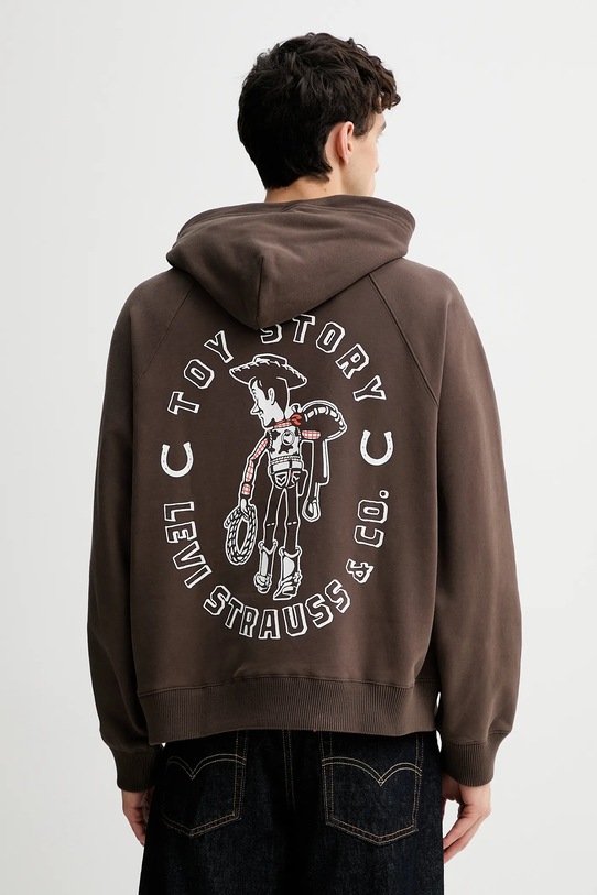 Oblečenie Bavlnená mikina Levi's 0034R hnedá