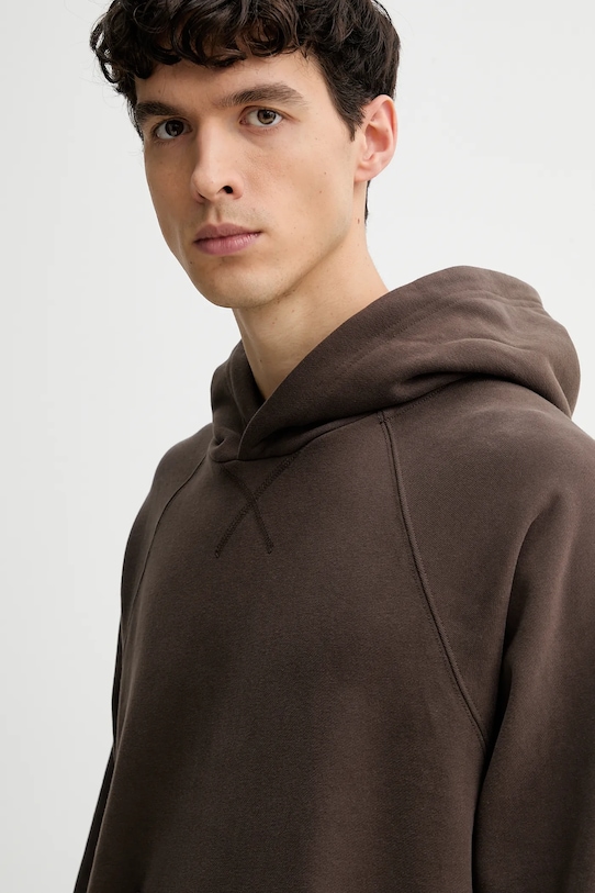 Bavlnená mikina Levi's hnedá 0034R