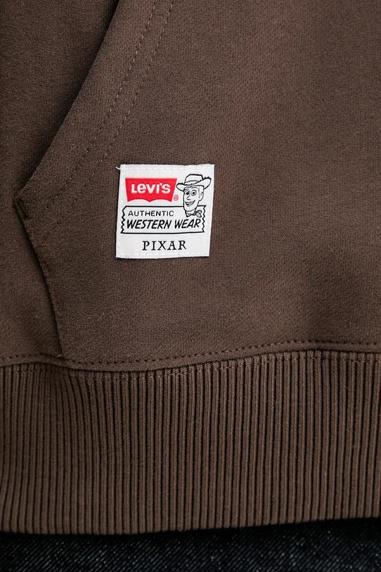 Bavlnená mikina Levi's 0034R hnedá