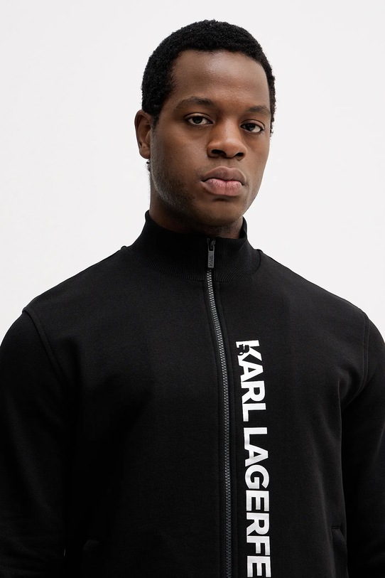 Karl Lagerfeld bluza bawełniana czarny 554917.705400