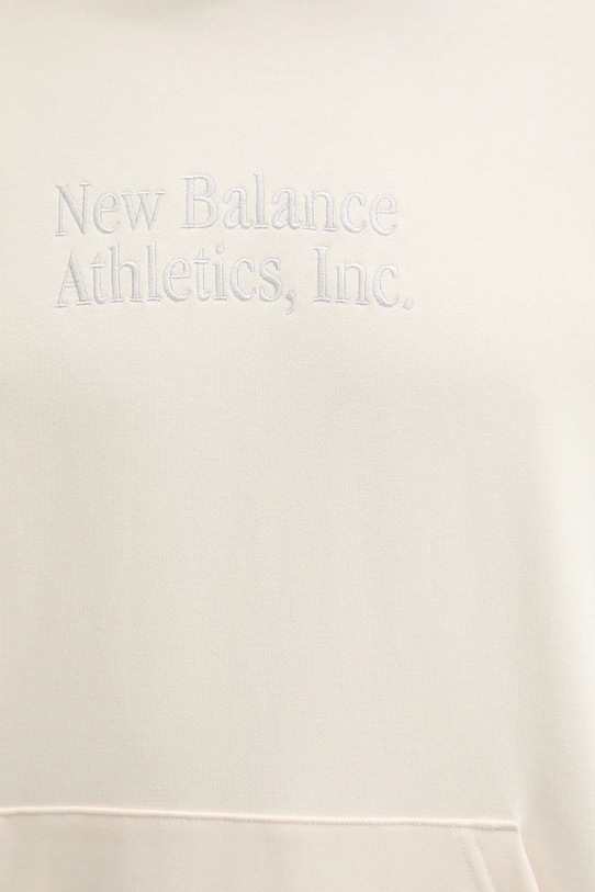 New Balance bluza bawełniana MT53925PEF beżowy