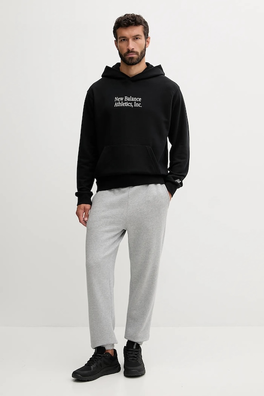 Bavlněná mikina New Balance MT53925BK černá AW25