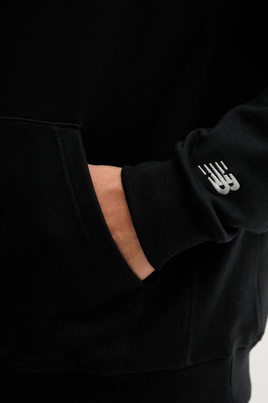 Bavlněná mikina New Balance MT53925BK černá