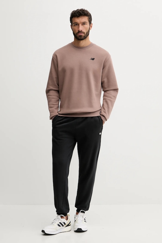 Mikina New Balance MT53529EAS hnědá AW25