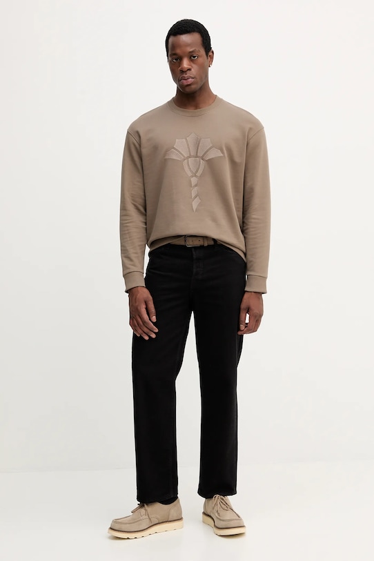 Joop! bluza bawełniana 30046988 brązowy AW25