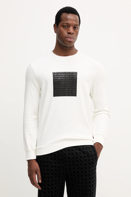 Joop! bluza bawełniana nadruk beżowy 30047852