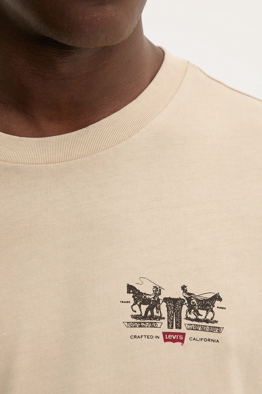 Levi's longsleeve bawełniany A6145.0054 beżowy