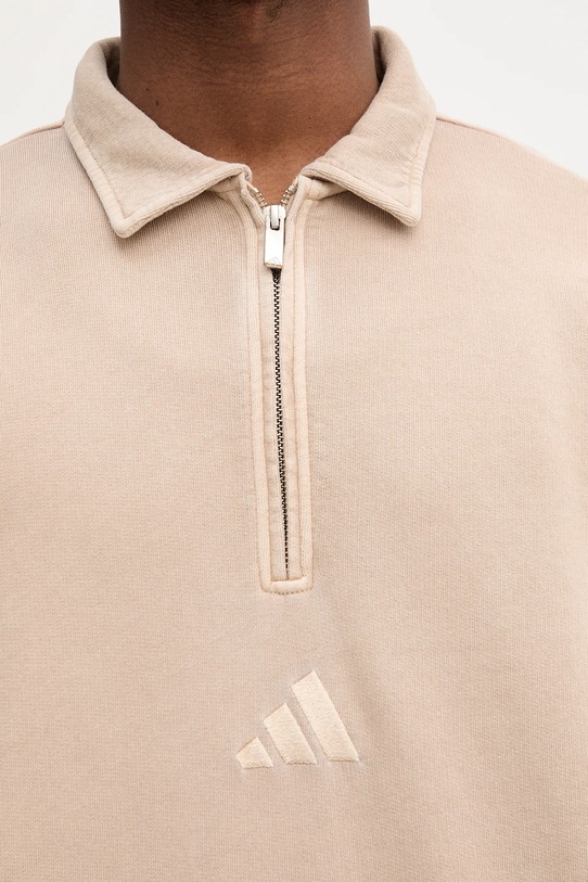 Βαμβακερή μπλούζα adidas ALL SZN JY1724 μπεζ
