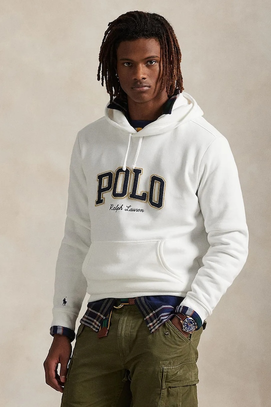 Dukserica Polo Ralph Lauren s kapuljačom bijela 710981149