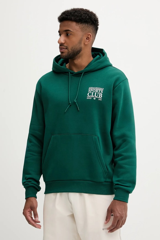 adidas Originals bluza bawełniana Graphic Hoodie nadruk zielony JX3059