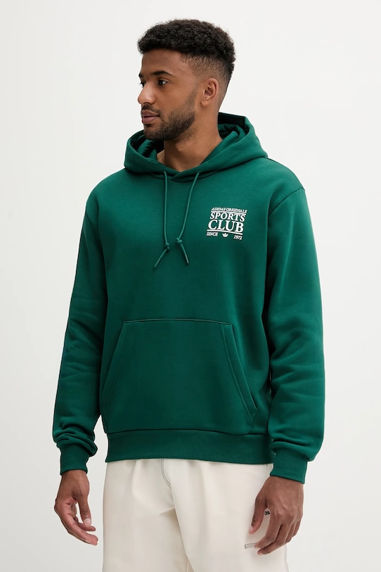 adidas Originals bluza bawełniana Graphic Hoodie nadruk zielony JX3059