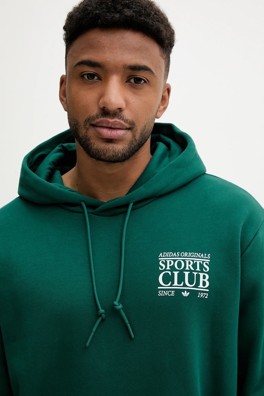 adidas Originals bluza bawełniana Graphic Hoodie zielony JX3059