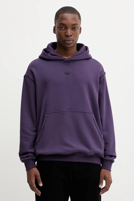 Odzież adidas Originals bluza bawełniana Grfx Hoodie JY2729 fioletowy