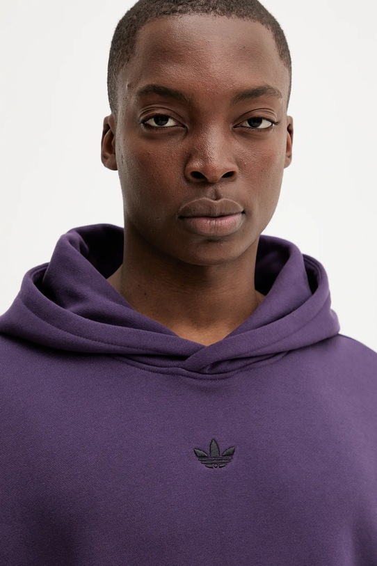 adidas Originals bluza bawełniana Grfx Hoodie fioletowy JY2729