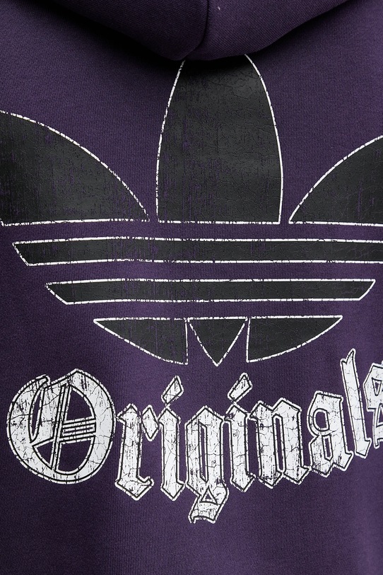 adidas Originals bluza bawełniana Grfx Hoodie JY2729 fioletowy
