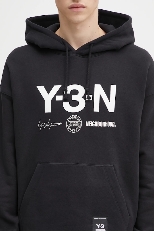 Бавовняна кофта Y-3 x Neighborhood Graphic чорний JW7004