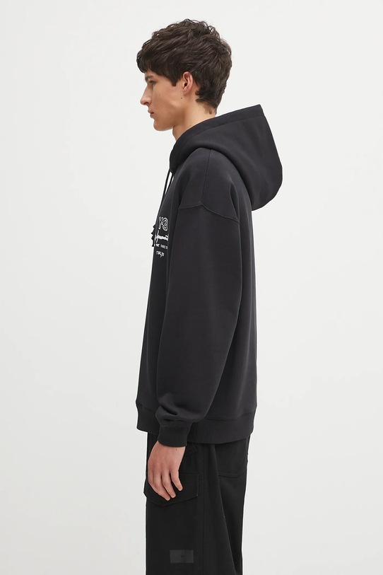 Y-3 bluza bawełniana Merch KB2604 czarny AW25