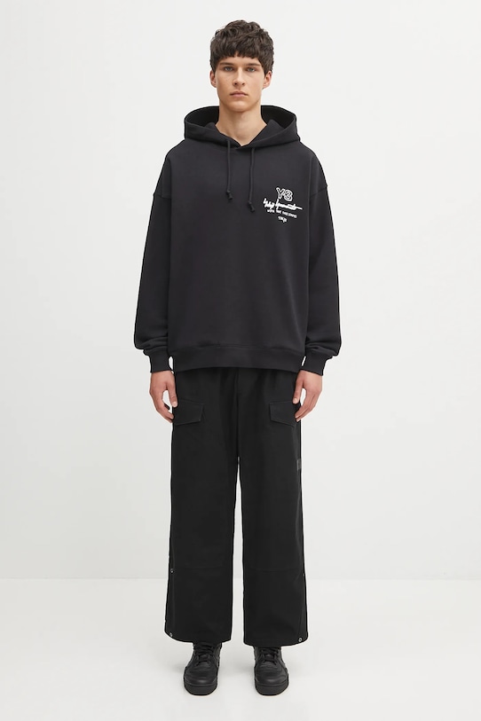 Y-3 bluza bawełniana Merch KB2604 czarny