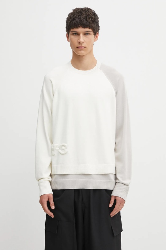 Y-3 sweter Logo Knit gładkie beżowy KB4642