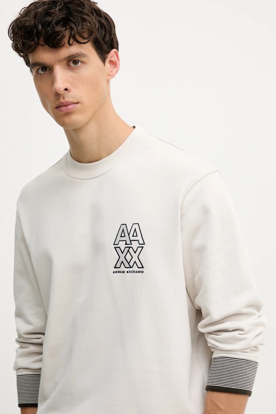 Armani Exchange bluza bawełniana beżowy XM001040.AF10830