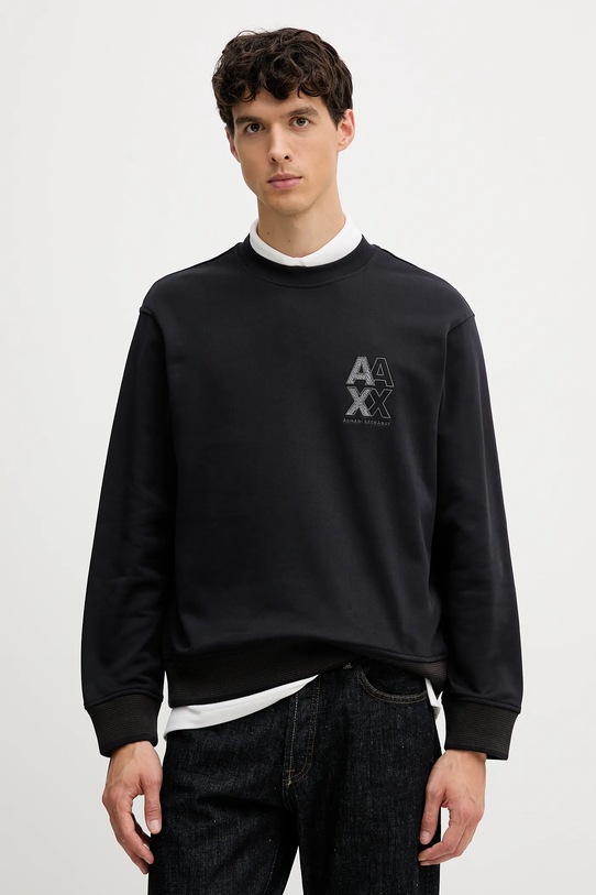 Armani Exchange bluza bawełniana aplikacja granatowy XM001040.AF10830