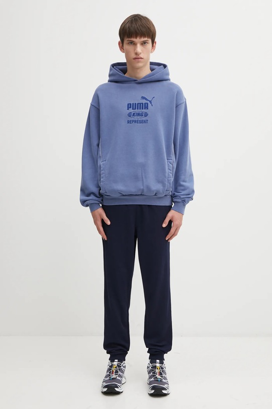 Puma x REPRESENT bluza bawełniana 632542 niebieski