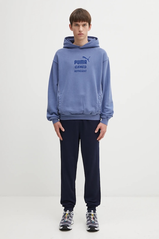 Хлопковая кофта Puma x REPRESENT 632542 голубой