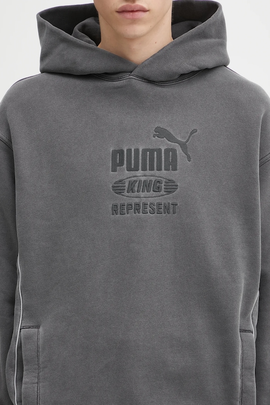 Хлопковая кофта Puma x REPRESENT серый 632542