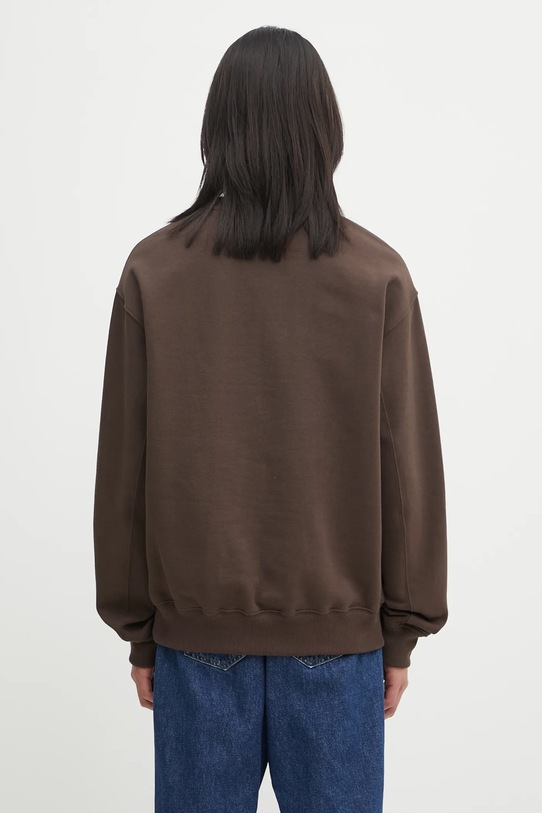 Odzież New Balance bluza bawełniana MADE IN USA MT43541RHE brązowy