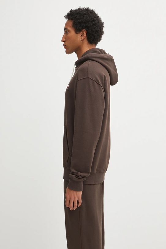 New Balance bluza bawełniana MADE IN USA CORE HOODIE MT43546RHE brązowy AW25
