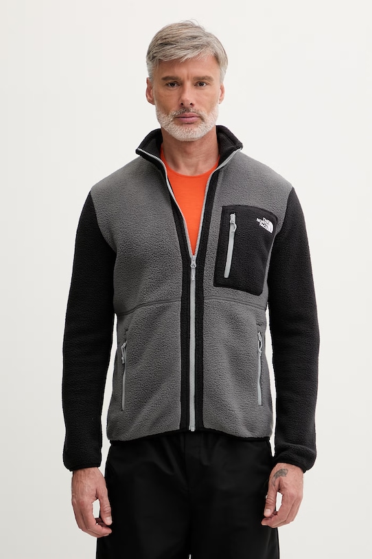 The North Face bluza termoaktywna męska Yumiori bez kaptura szary NF0A883RWVO1